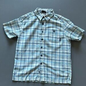 Patagonia Kids Plaid Short-Sleeve Button-Up Shirt - Size Large